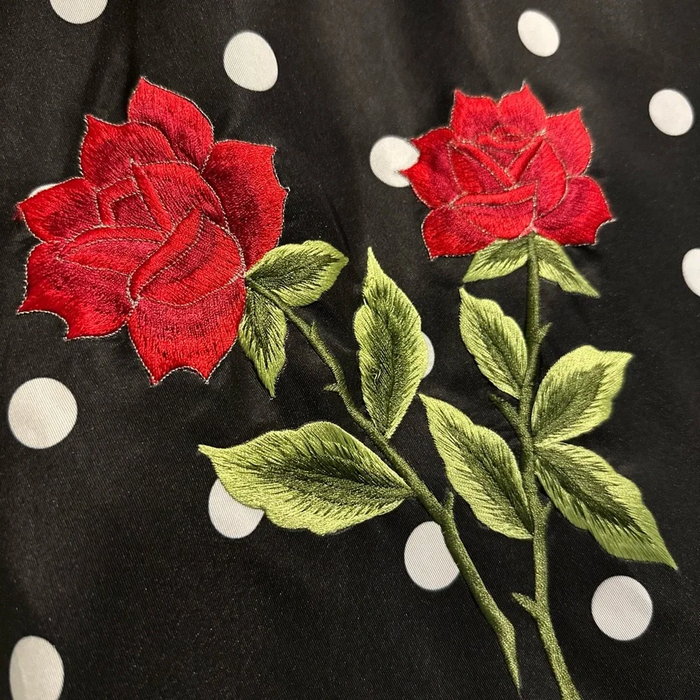 Sherri Hill Size 0 Rose Polka Dot High-Low Prom Gown – Fun, Flirty🌹✨ - Picture 2 of 7